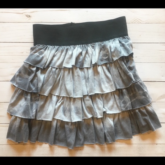 Stylebook Layered Gray Skirt w/ Elastic Waist Sz-S - Picture 2 of 4
